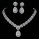 Temperament Fashion Bride Round Zircon Wax Inlaid Jewelry