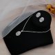 Bright Water Drop Zircon Rhinestone Necklace And Earrings Set