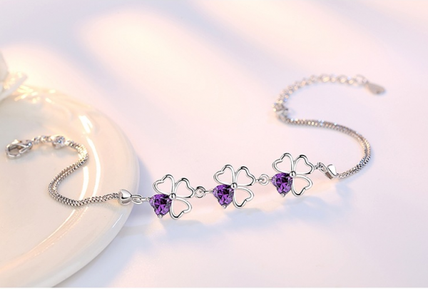 Fashion Ladies Amethyst Heart-shaped Hand Jewelry