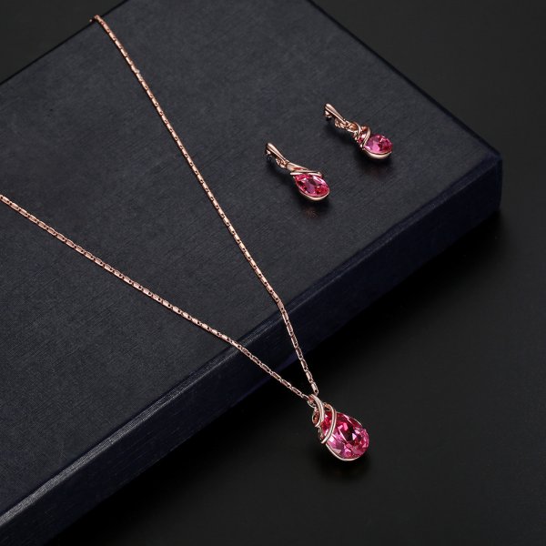 Alloy Gemstone Jewellery Set Necklace