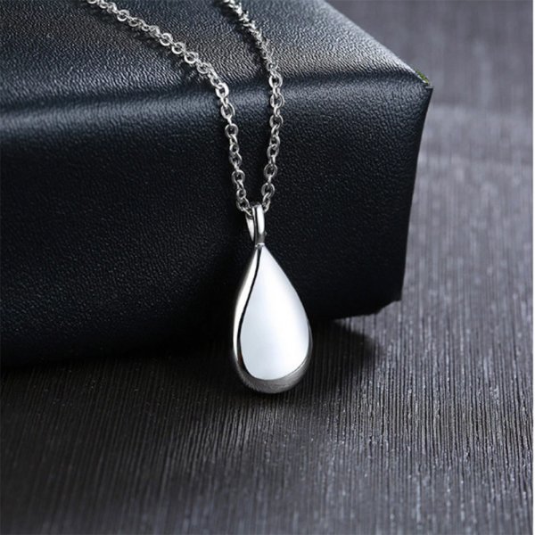 Stainless Steel Dropper Perfume Bottle Necklace Ashes Chain Cinerary Casket Commemorative Pendant With Chain