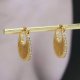 Brass Zircon Earrings